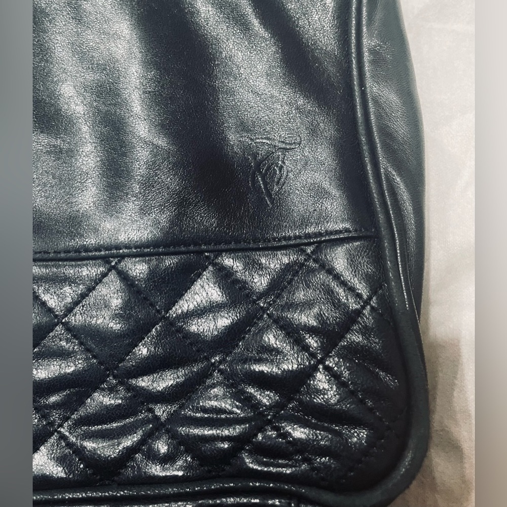 Authentic Black Leather Tre Vero Purse - image 6